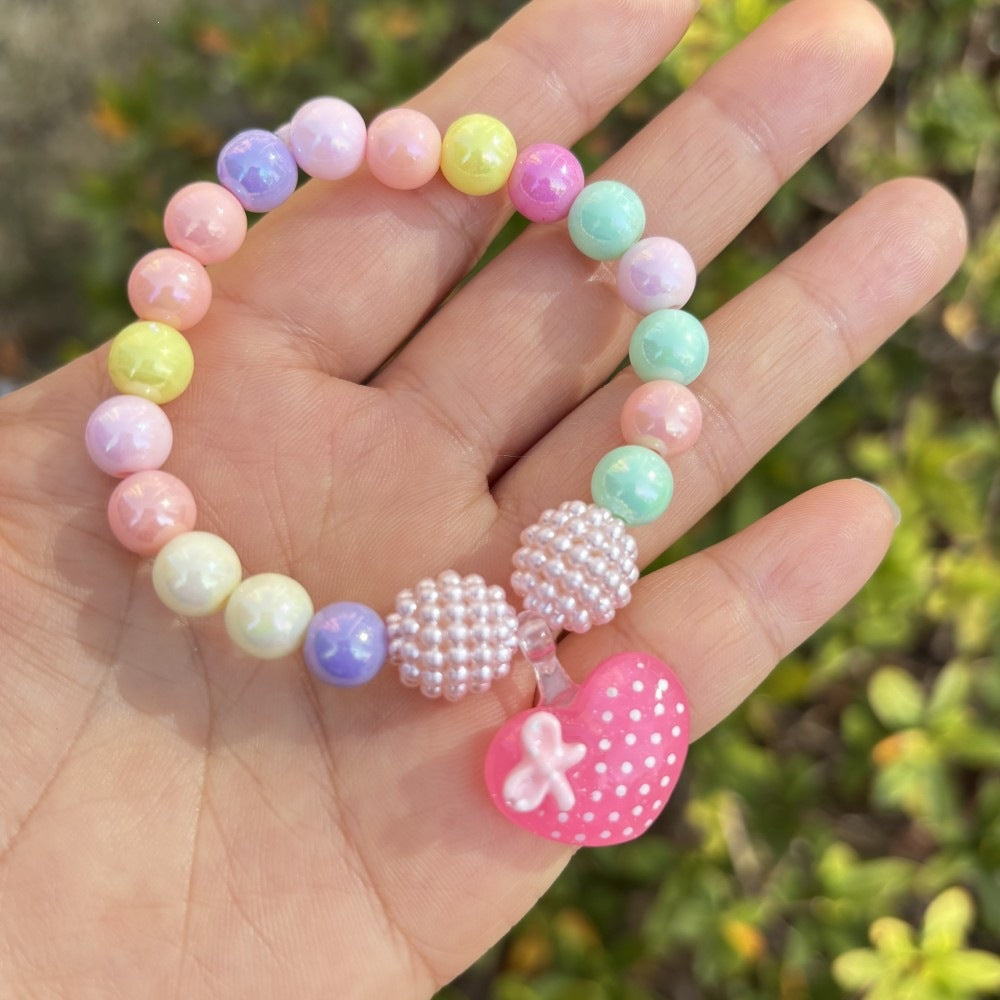 Colorful bracelet with flower charms Kalsten