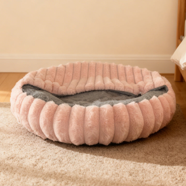 Ladies Cozy and Round Pet Bed with High Edge Kalsten
