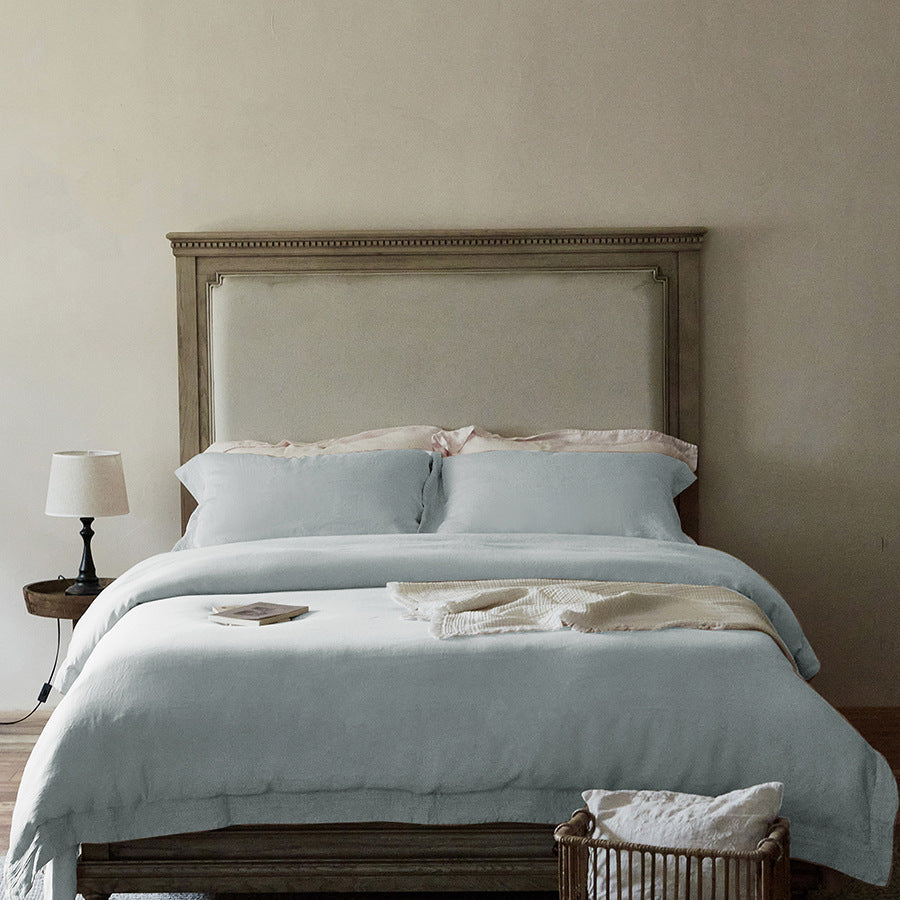 Luxury linen bedding set with duvet cover and pillowcases