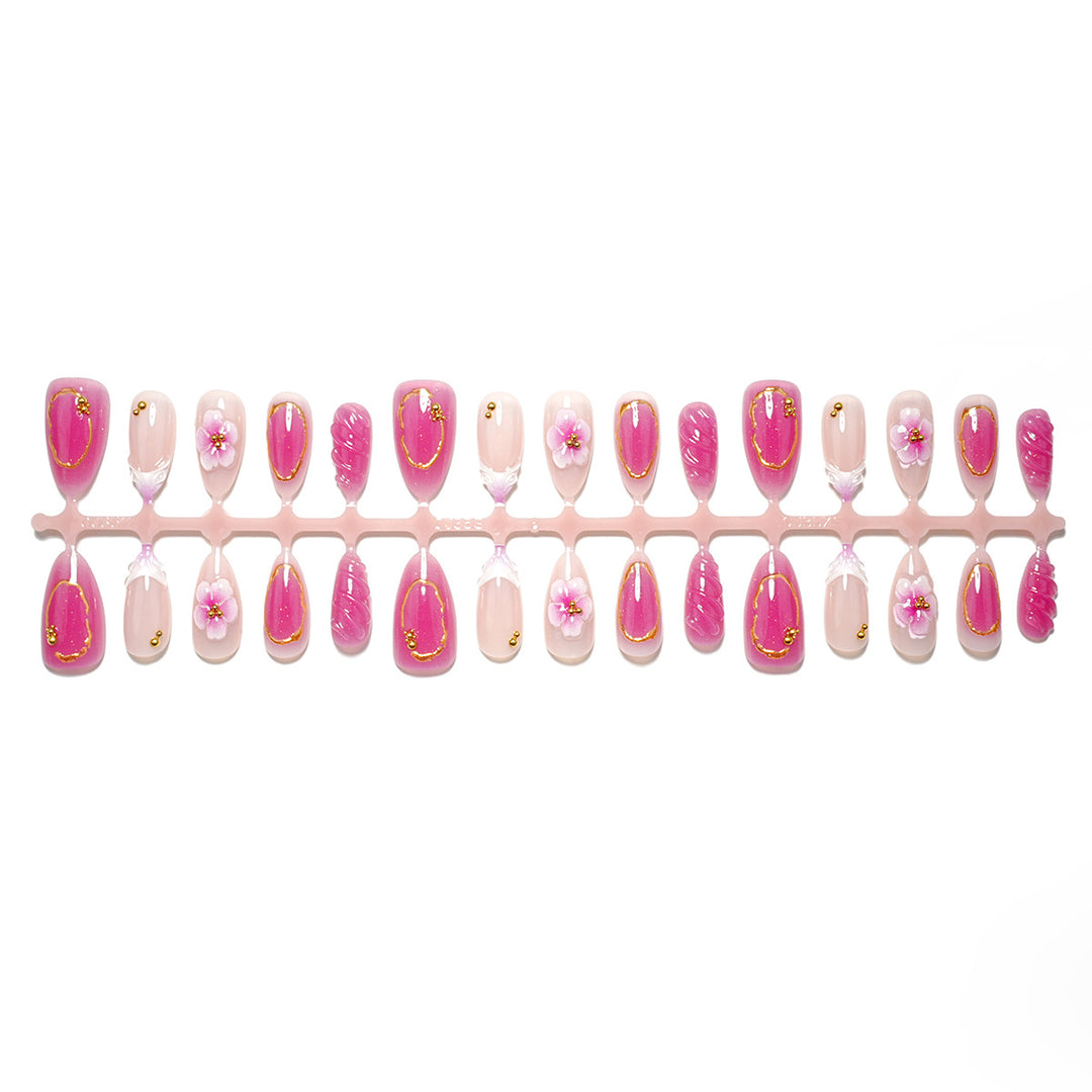 Elegant Floral Nail Art Set