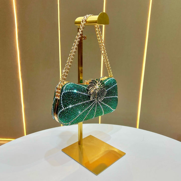 Rhinestone-Studded Evening Purse
