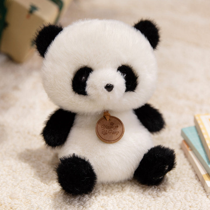 Plush Sitting Piglet Comforter Toy with Embroidered Paw Charm and Pendant Kalsten
