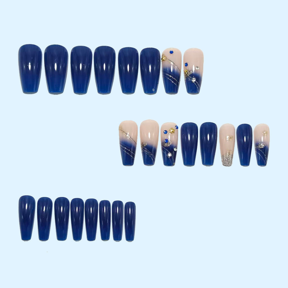 Artificial nails in luxurious ombre design with glitter accents Kalsten