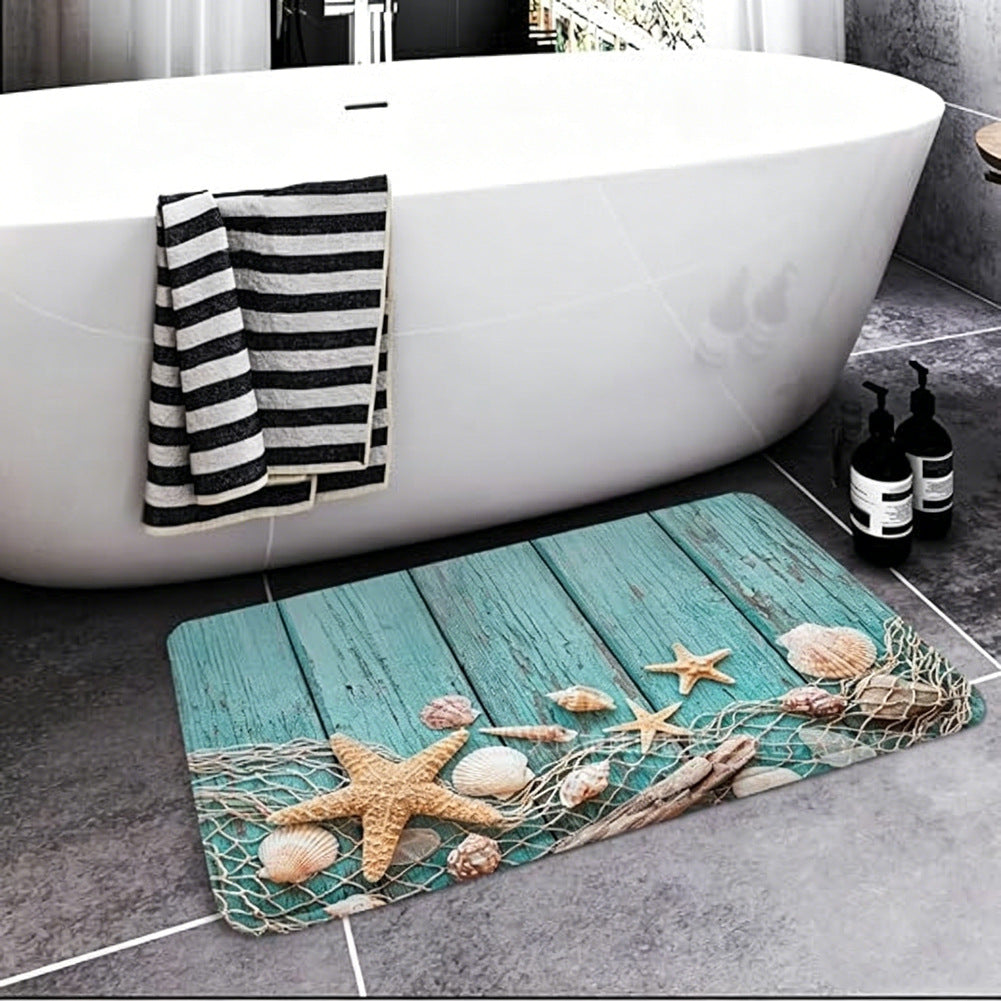 Nautical-Themed Decorative Bath Mat