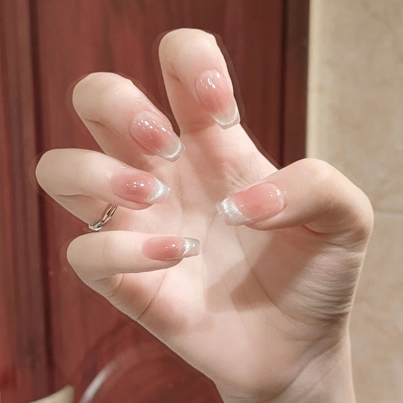Glossy French Tip Press-On Nails Kalsten 1789388697