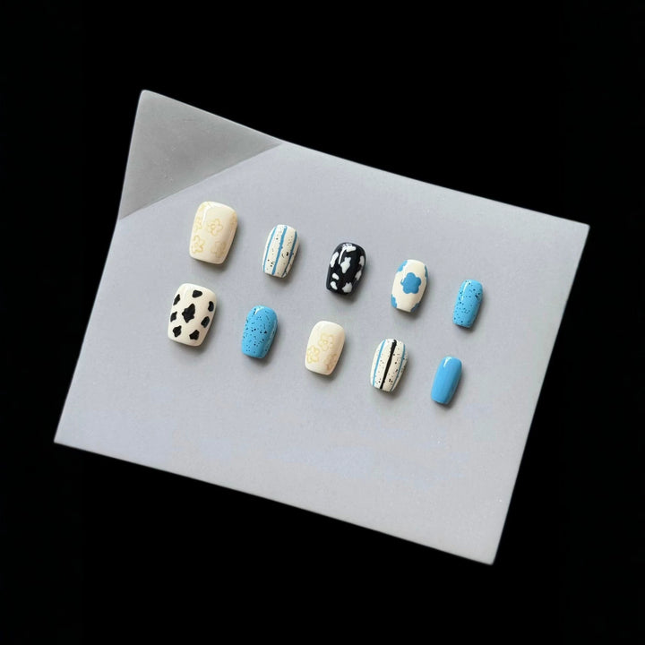 Artistic Patterned Press-On Nail Set