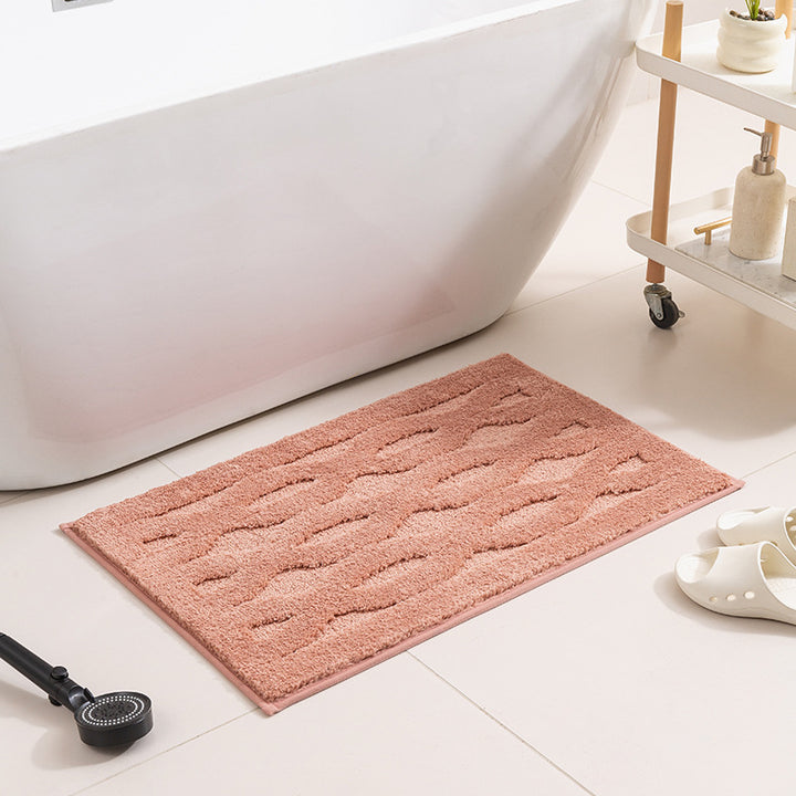 Plush Textured Bath Mat Kalsten