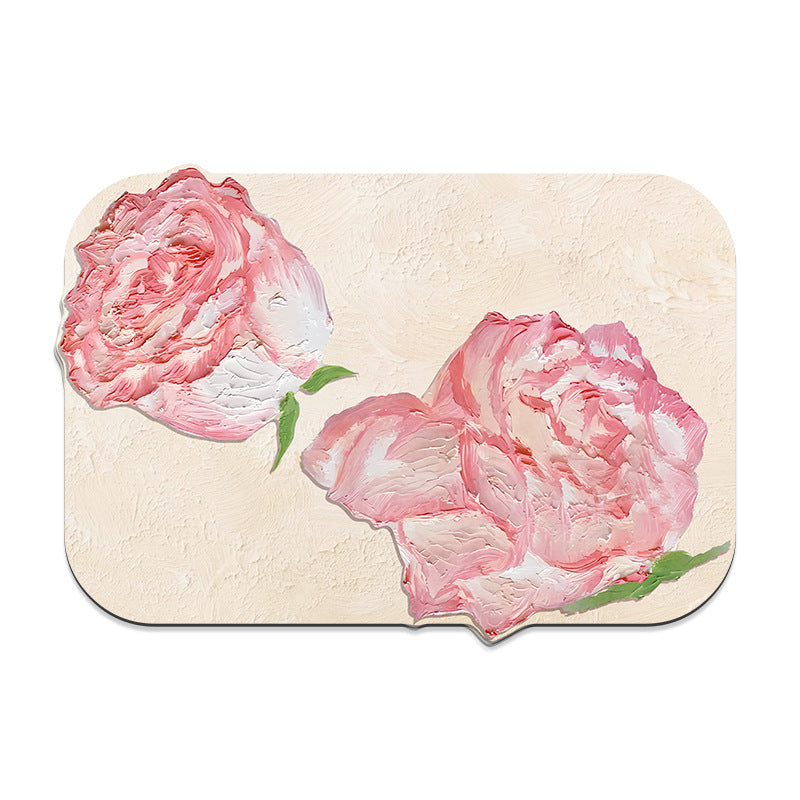 Floral-Themed Bath Mat