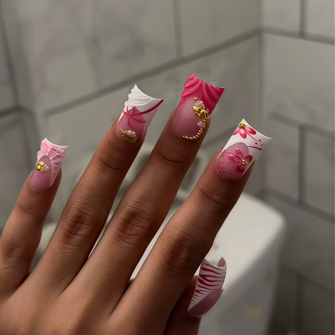 Floral Artistic Nail Enhancements Kalsten
