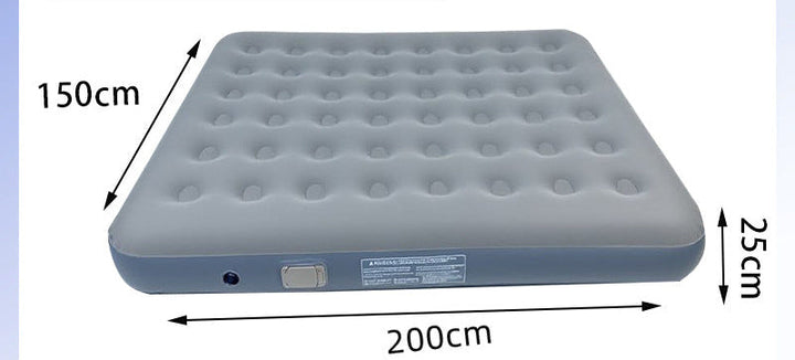 automatic inflate double flocked air mattress with integrated electric pump and raised edge comfort Kalsten