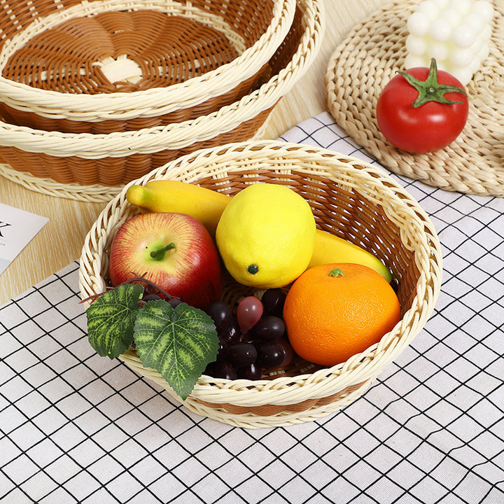 Decorative Woven Fruit Serving Bowl Kalsten