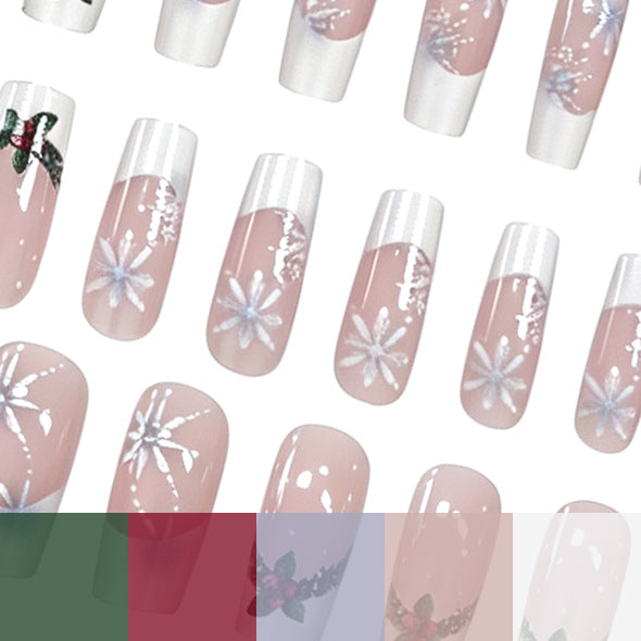 Christmas-Themed Artistic Nail Enhancements Kalsten