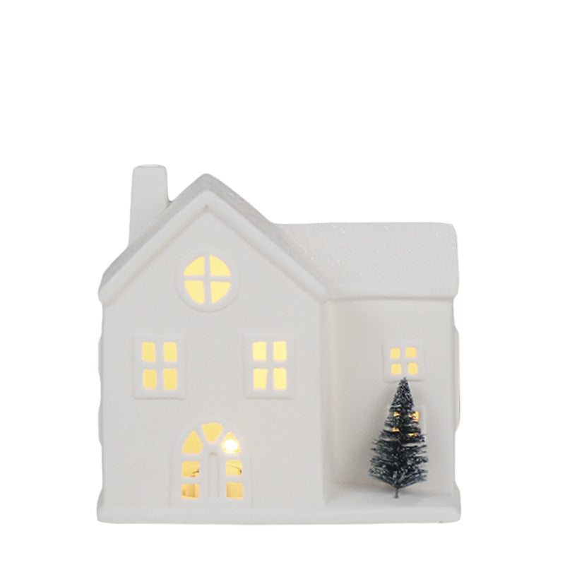 Ceramic House-Shaped Decorative Lantern Kalsten