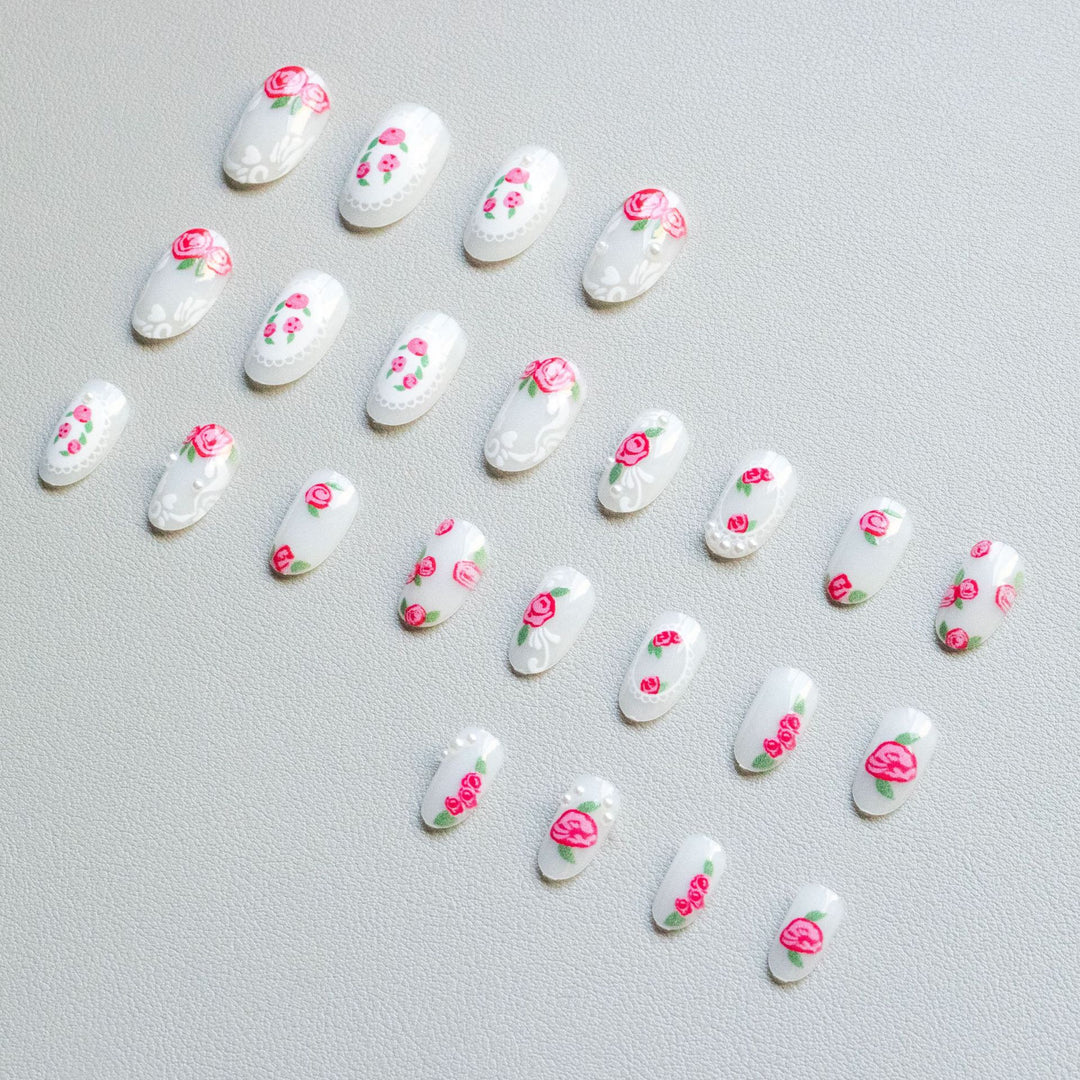 Floral Lace Design Nail Art Kit