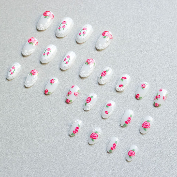 Floral Lace Design Nail Art Kit
