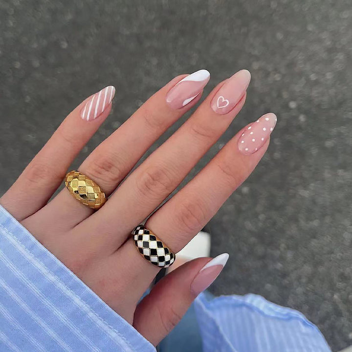 Artificial nails with floral minimalism Kalsten