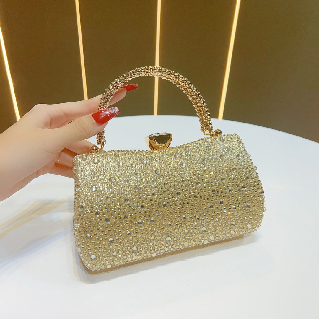 Elegant Rhinestone-Embellished Clutch