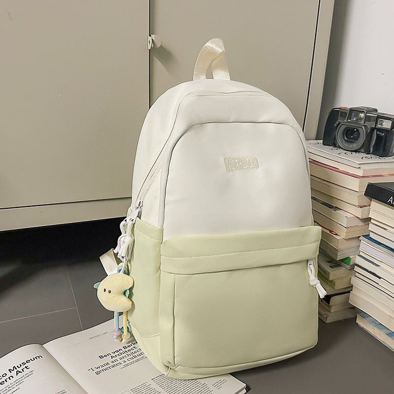 Versatile Casual Backpack with Cute Keychain Kalsten