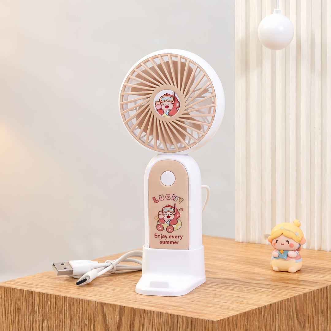 Ladies Portable USB Table Fan with Fun Design Kalsten