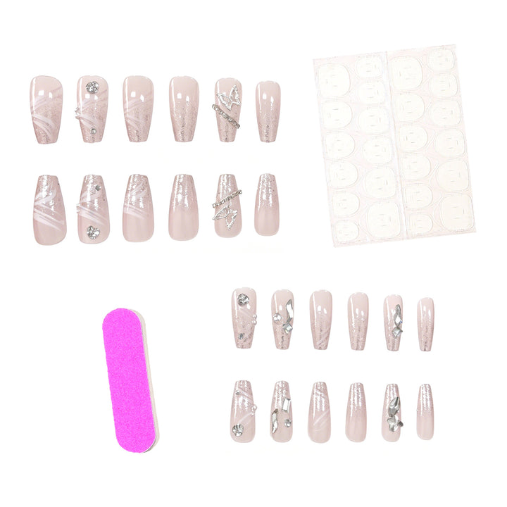 Glamorous 3D Crystal Nail Enhancements Kalsten