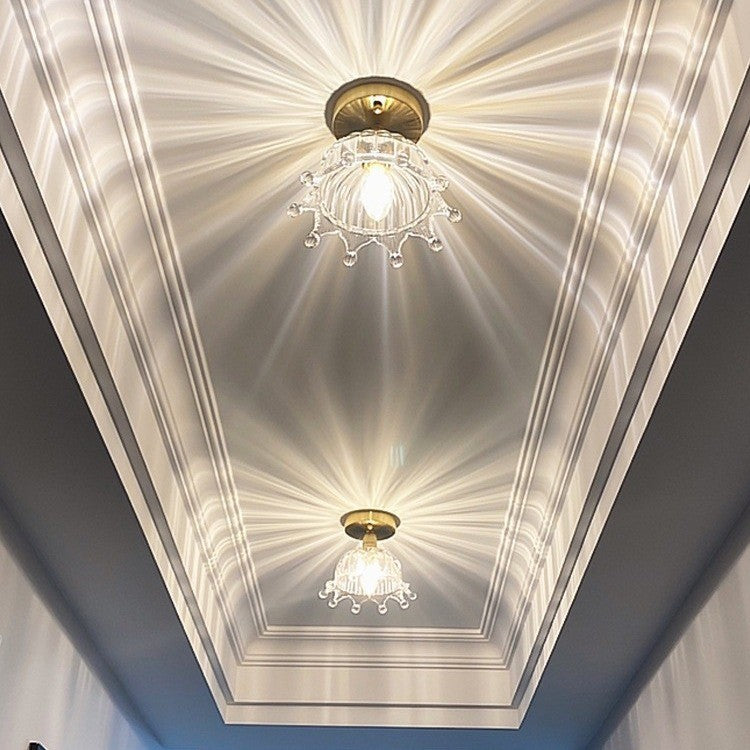 Elegant Glass Flush Mount Ceiling Light