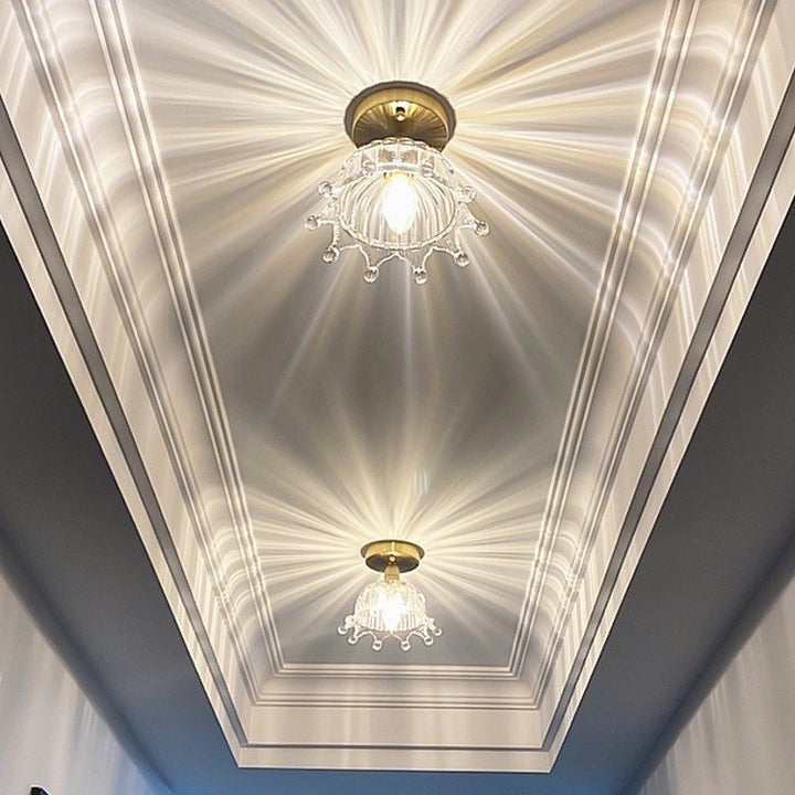 Elegant Glass Flush Mount Ceiling Light