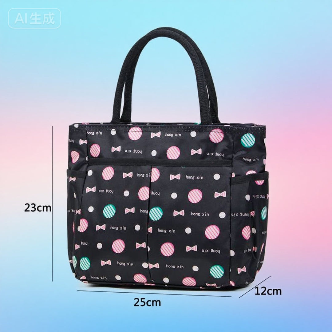 Floral Print Multi-Pocket Tote Bag Kalsten