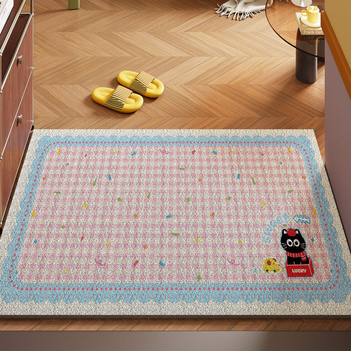 Artistic Cat-Themed Area Mat