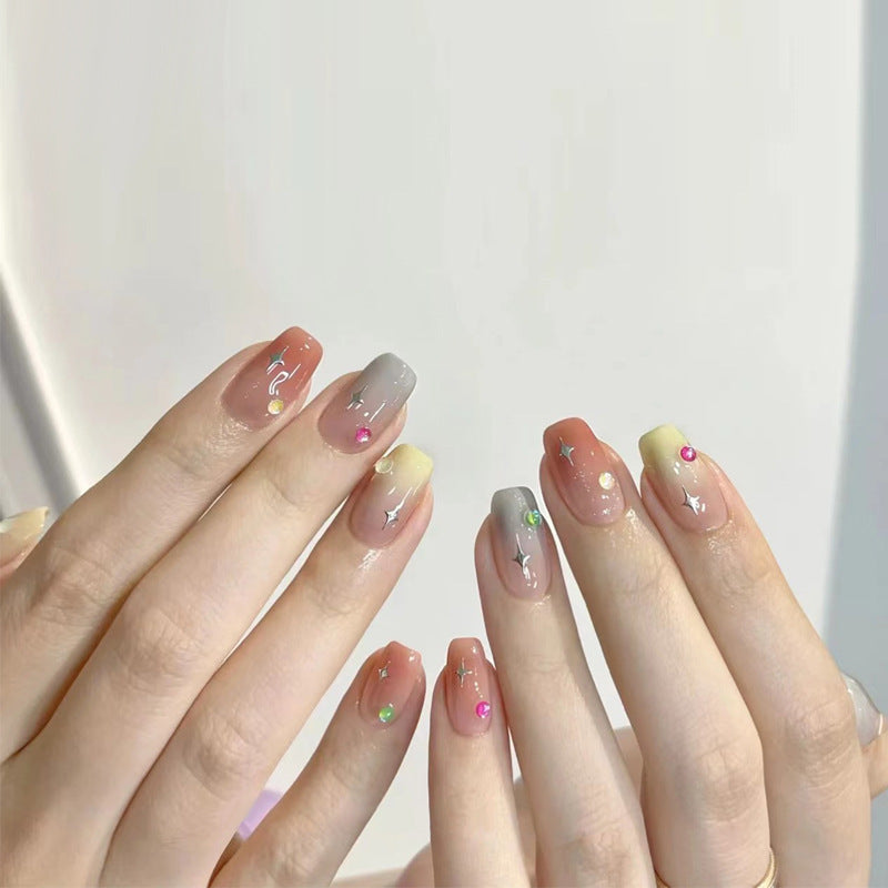 Artificial Glamorous Heart Nail Tips Kalsten