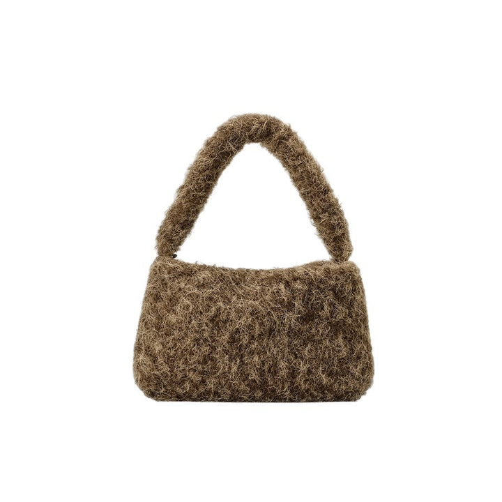 Plush Textured Handheld Purse