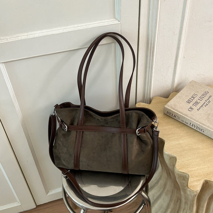 Versatile Suede Tote Bag
