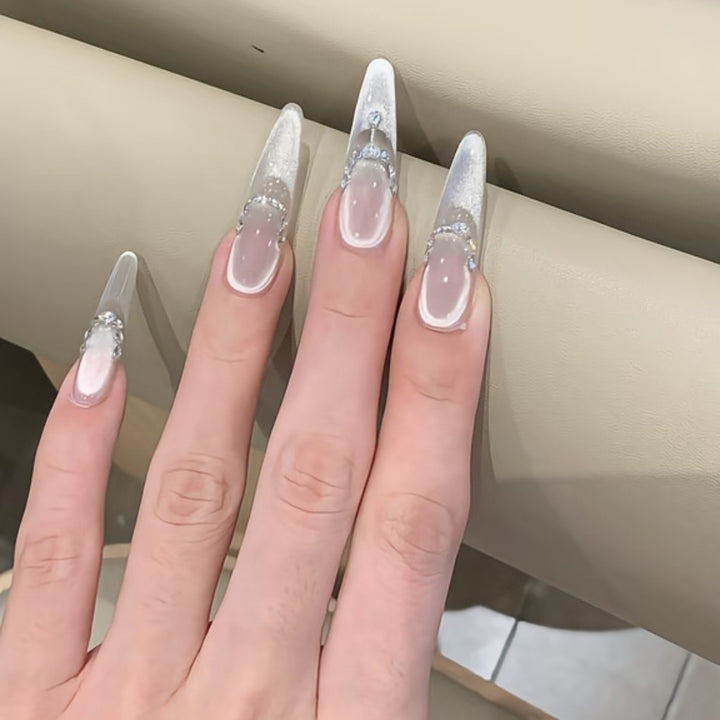 Elegant Long Stiletto Nail Art Extensions