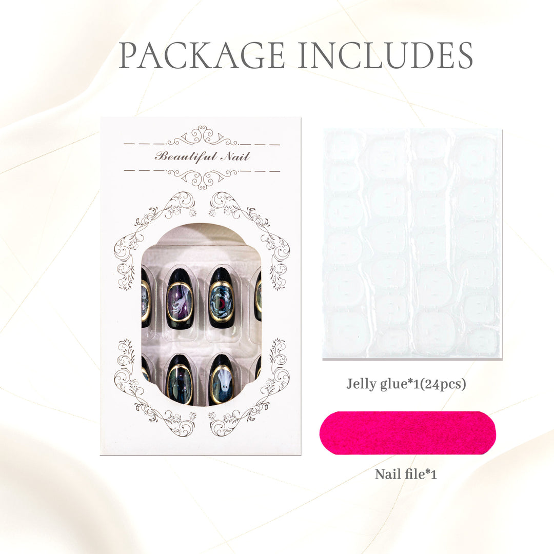 Artistic Themed Press-On Nails