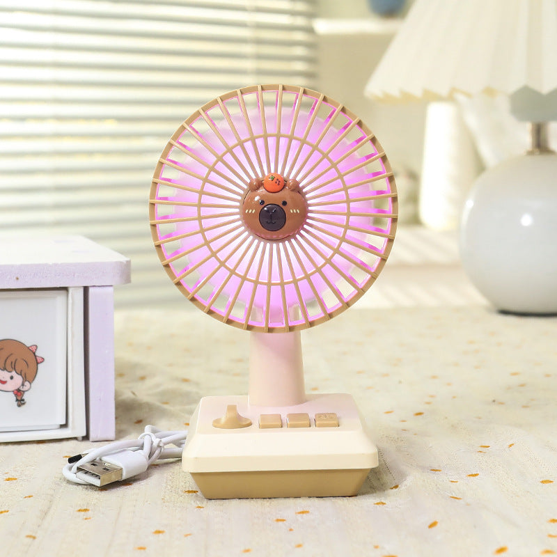 Ladies portable USB table fan in cheerful pineapple design Kalsten