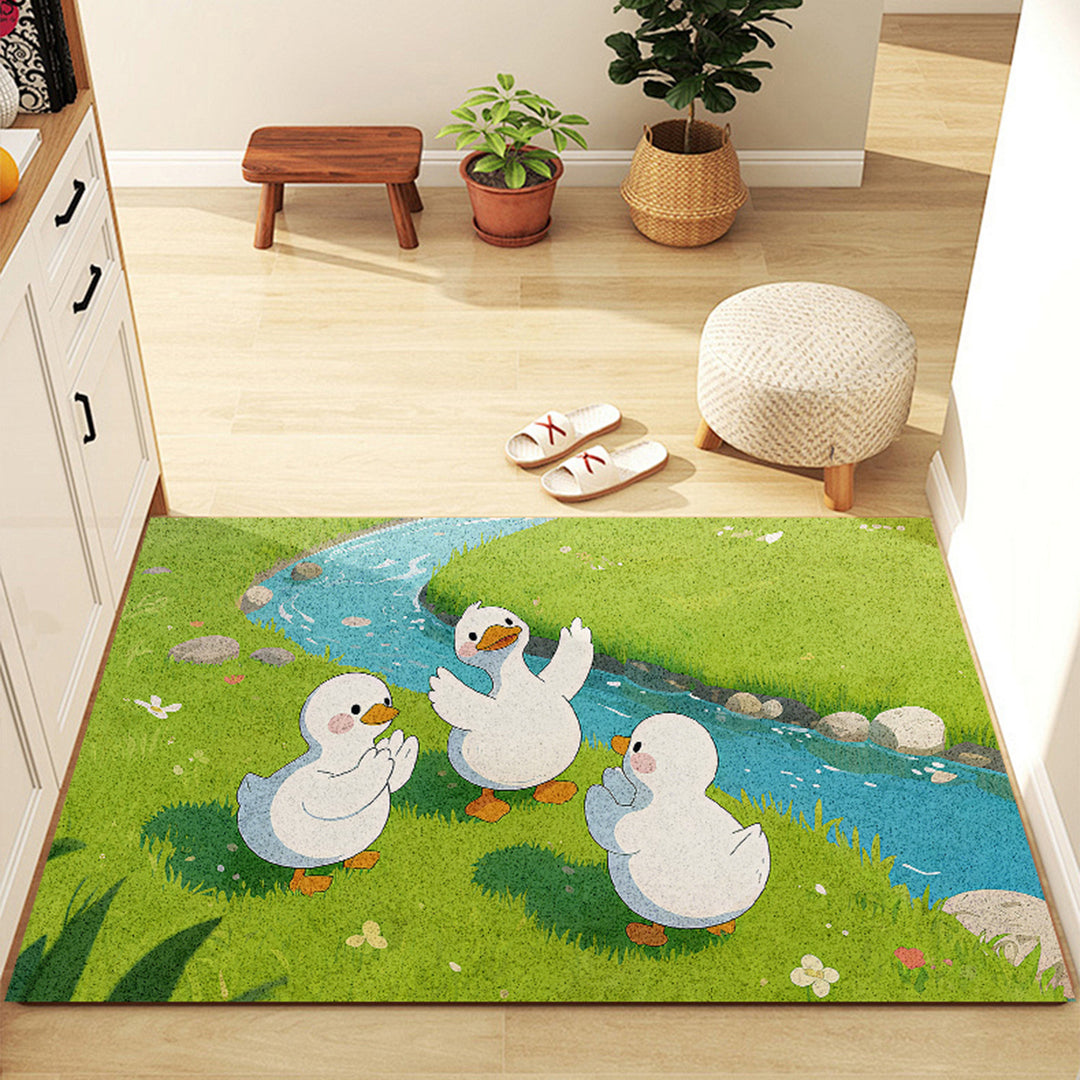 Cute Cartoon Duck Themed Area Rug
