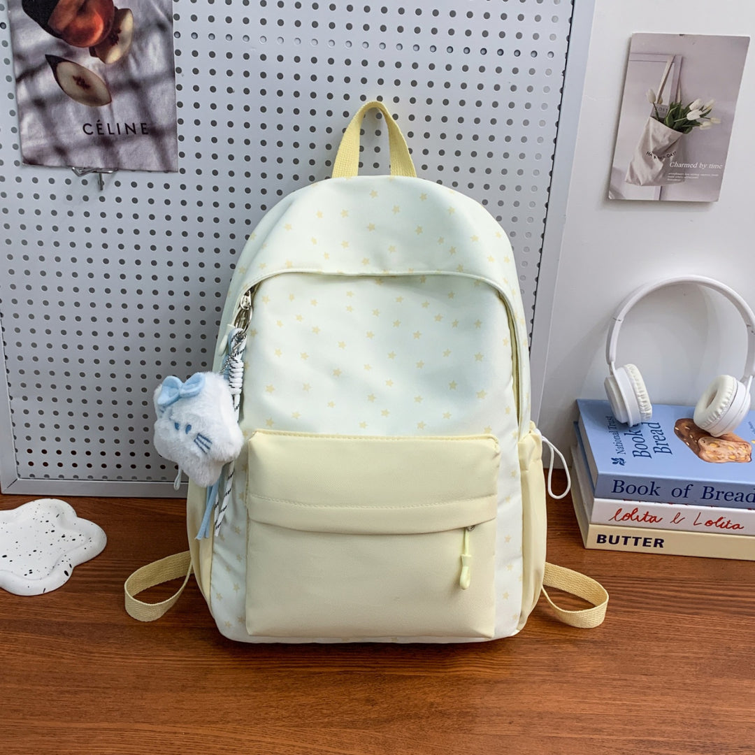 Everyday backpack with playful star design and additional front pocket Kalsten