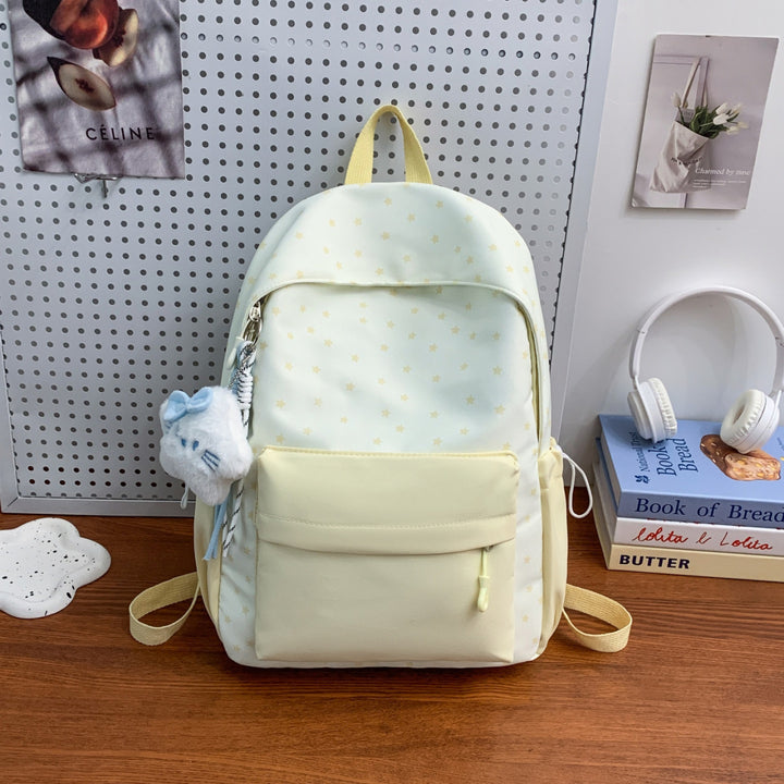 Everyday backpack with playful star design and additional front pocket Kalsten