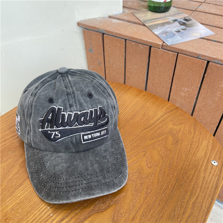 Men's Vintage-Inspired Distressed Cotton Baseball Cap Kalsten