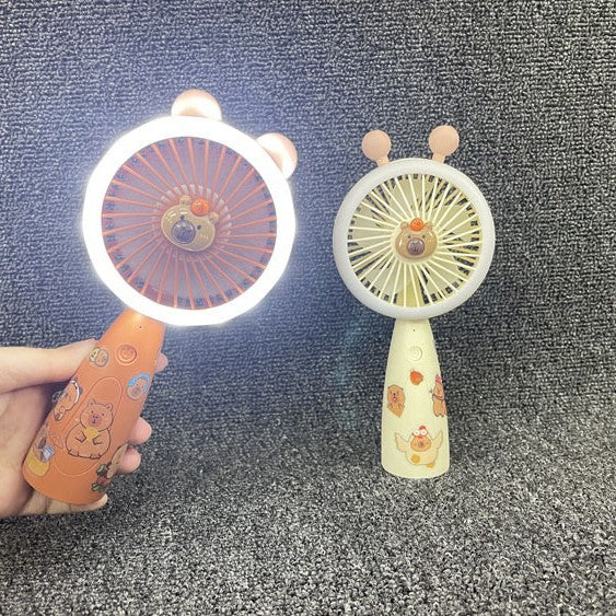 Unisex Portable Hand Fan with LED Lighting and Animal Design Kalsten