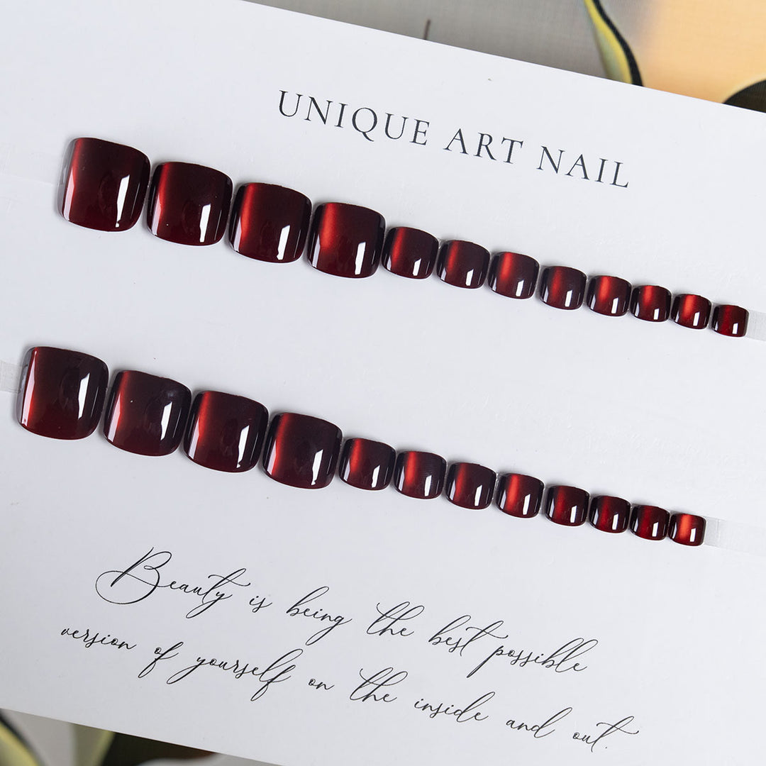 Elegant Press-On Nail Set with Custom Shape and Gradient Finish