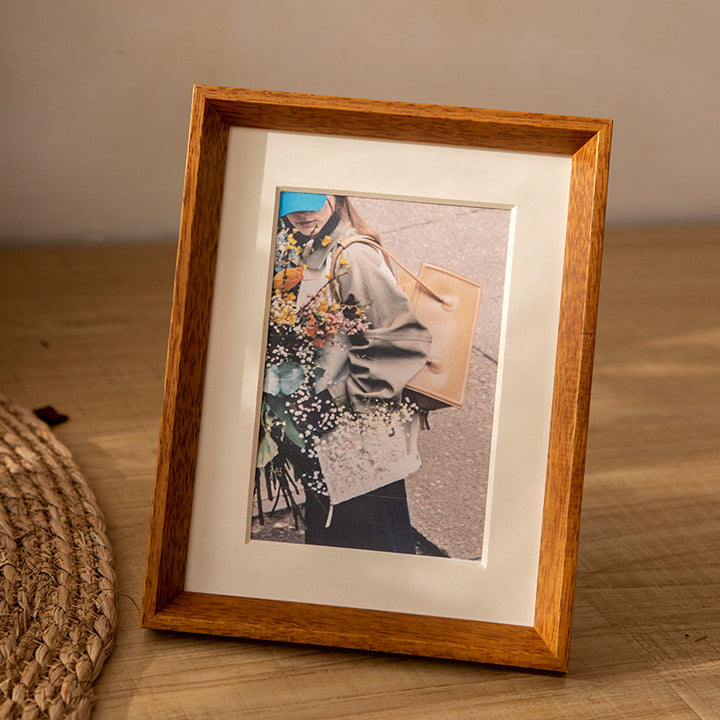 Rustic Wooden Photo Display Frame for Home