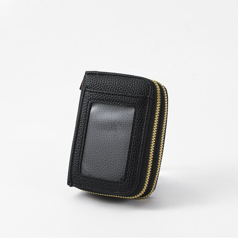 Leather Slim Zippered Coin Wallet Kalsten