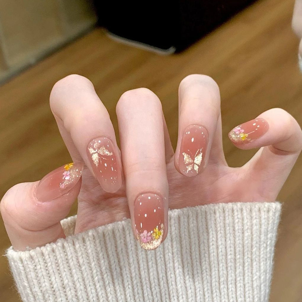 Floral Butterfly Nail Art Extensions