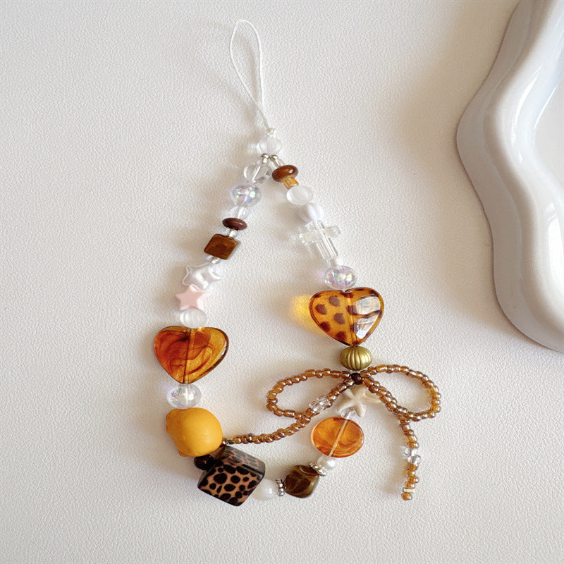 Beaded Heart Charm Necklace Kalsten