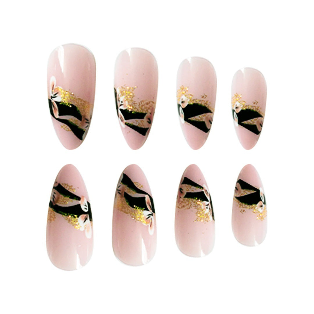 Elegant Floral Tip Press-On Nails Kalsten