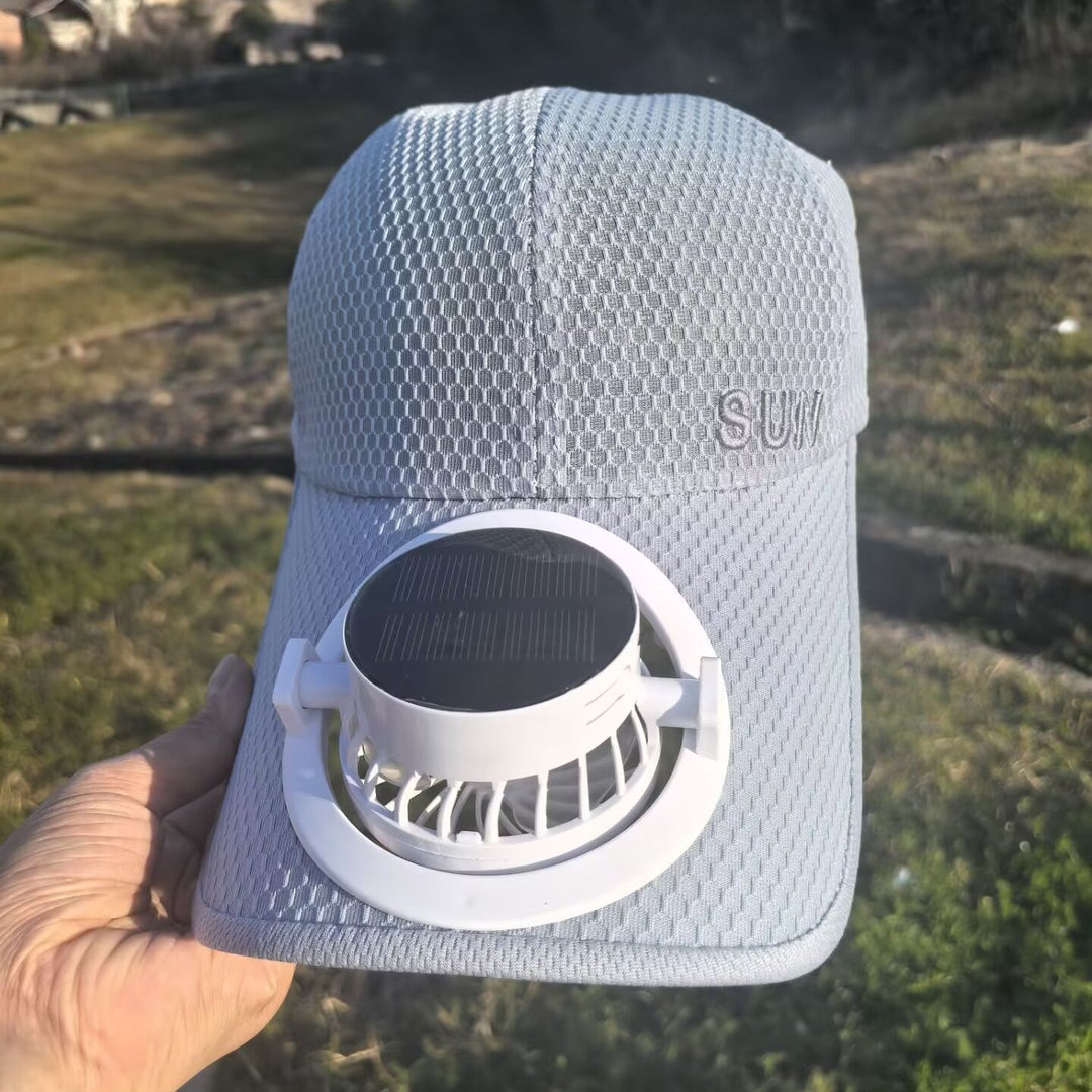 Ventilated baseball cap with detachable rechargeable fan Kalsten