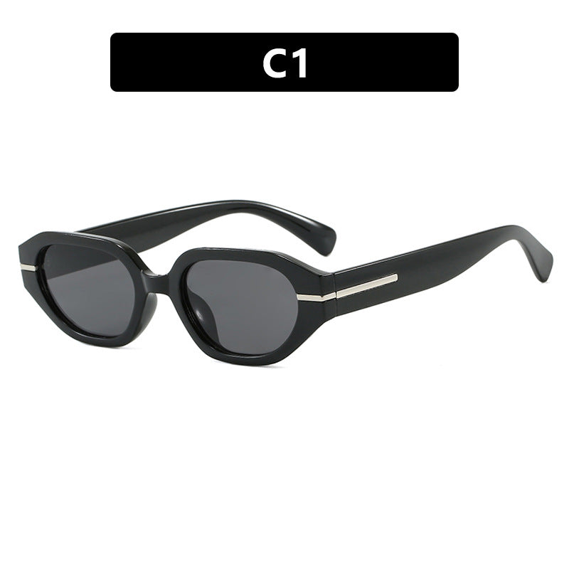 Women's stylish geometric sunglasses with mirrored lenses and unique frame Kalsten