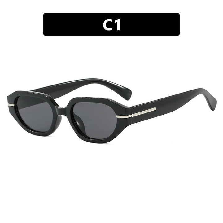 Women's stylish geometric sunglasses with mirrored lenses and unique frame Kalsten