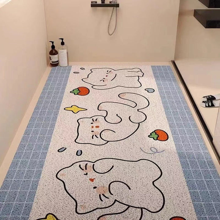 Playful Puppy-Themed Non-Slip Bathroom Mat Kalsten