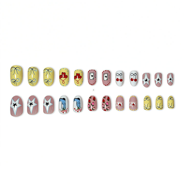 Thematic Hand-Painted Nail Art Extensions Kalsten